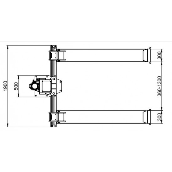 Elektrohidraulinis vienos kolonos keltuvas ATH-Single Lift 12PL